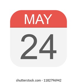 May 24 - Calendar Icon - Vector Illustration