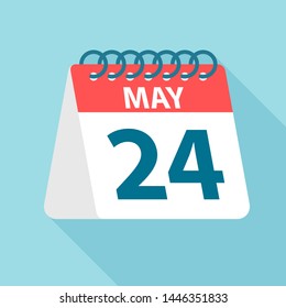 May 24 - Calendar Icon - Vector Illustration