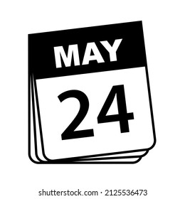 May 24. Calendar Icon. Vector Illustration.