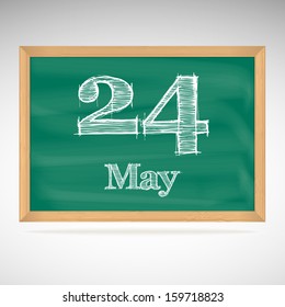 May 24, day calendar, school board, date