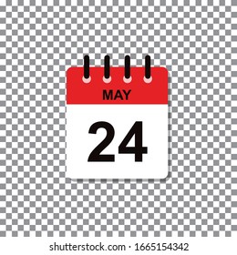 May 24th calendar day of month, vector illustration