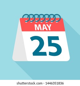 May 25 - Calendar Icon - Vector Illustration