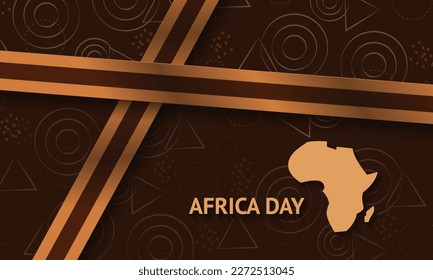 May 25 Postcard for Africa Day with a map