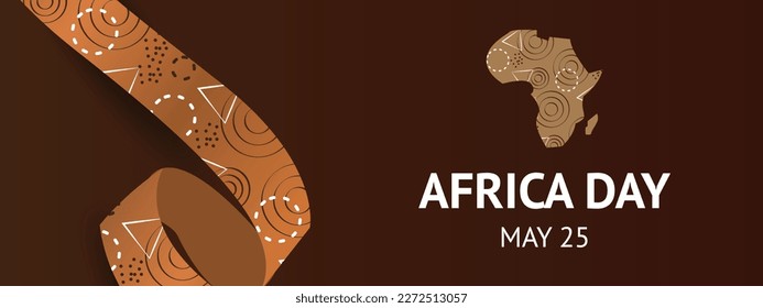 May 25 Postcard for Africa Day with a map