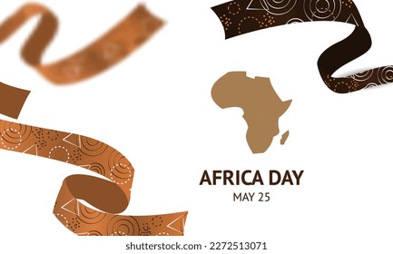 May 25 Postcard for Africa Day with a map