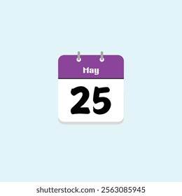 May 25th: Calendar Date Illustration