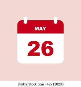 MAY 26 calendar Icon.