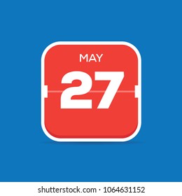 May 27 Calendar Flat Icon