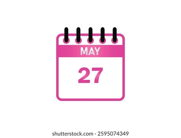 May 27 Calendar Icon – Event Reminder, Planner, Important Date