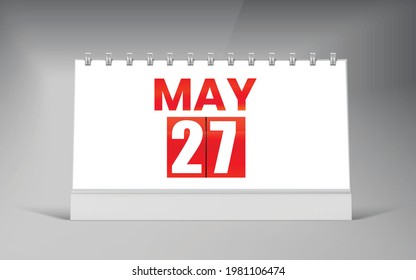 May 27, Desk Calendar Design Template. Single Date Calendar Design.