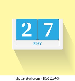 May 27. Vector flat daily calendar icon. Date and time, day, month. Holiday. Season.