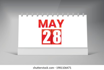 May 28, Desk Calendar Design Template. Single Date Calendar Design.