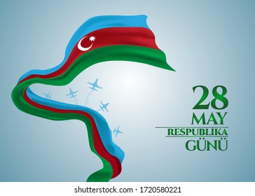 May 28 Republic Day. Translation from azerbaijani: 28th May Republic day of Azerbaijan.