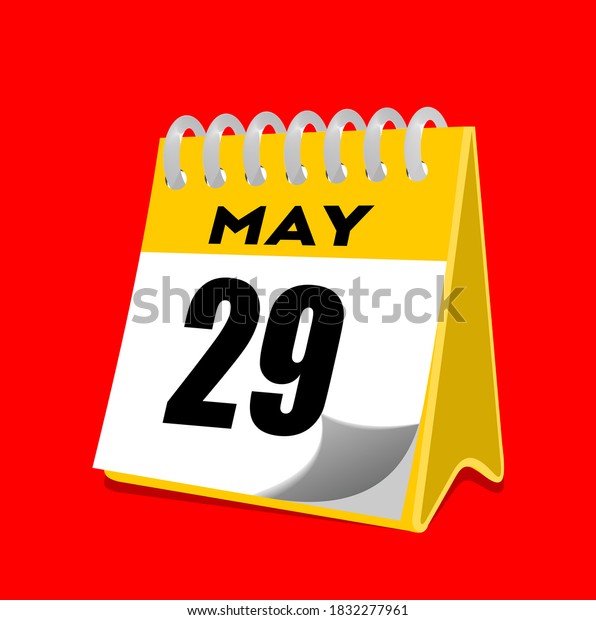 May 29 Calendar Date Vector Stock Vector (Royalty Free) 1832277961 ...