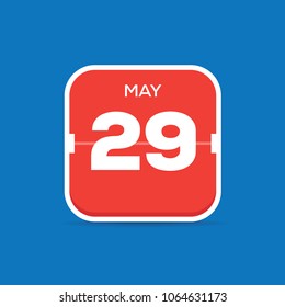 May 29 Calendar Flat Icon