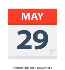 May 29 - Calendar Icon - Vector Illustration