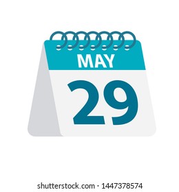 May 29 - Calendar Icon - Vector Illustration