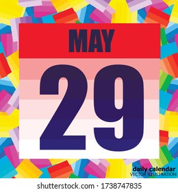 May 29 icon. For planning important day. Banner for holidays and special days. May 29th. Vector Illustration.