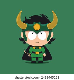 May 3, 2024: Vector illustration of a super hero in South Park character style