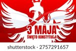  May 3 Constitution Day banner - vector illustration