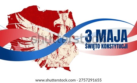  May 3 Constitution Day banner - vector illustration