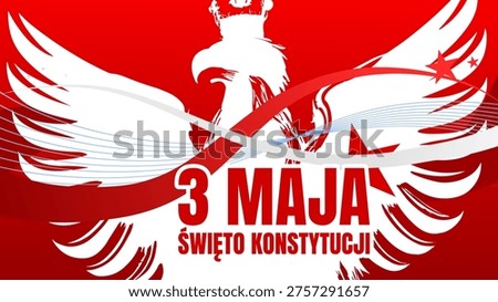  May 3 Constitution Day banner - vector illustration