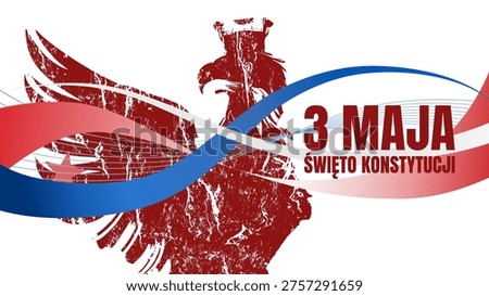  May 3 Constitution Day banner - vector illustration