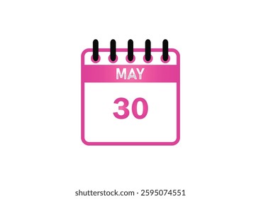 May 30 Calendar Icon – Event Reminder, Planner, Important Date