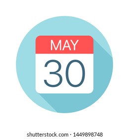 May 30 - Calendar Icon - Vector Illustration