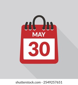 May 30 Calendar icon vector illustration.