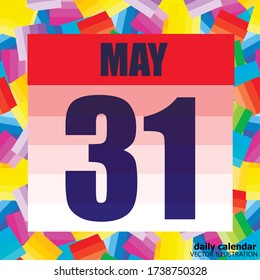 May 31 icon. For planning important day. Banner for holidays and special days. May thirty-first. Vector Illustration.