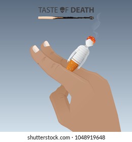 May 31st World No Tobacco Day banner. No Smoking Day Awareness poster. Smoking is harmful to children. Cigarette causes of cancer. Vector Illustration.