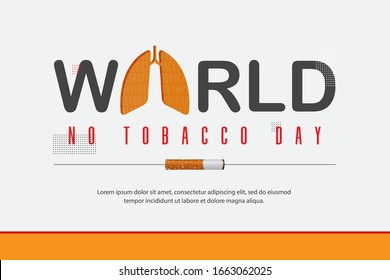 May 31st World No Tobacco Day poster. Cigarette poisoning concept. Stop smoking awareness campaign poster. Danger from the tobacco infographic. No Smoking Day Banner. Vector Illustration.
