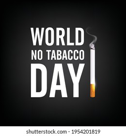 May 31st World No Tobacco Day. No Smoking Day Awareness. Poison of cigarette. Vector. Illustration