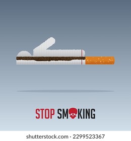 May 31st World No Tobacco Day banner. No Smoking Day awareness poster. Stop smoke or quit smoking poster in dangerous concept. Vector Illustration.