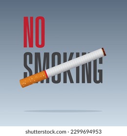 May 31st World No Tobacco Day banner. No Smoking Day awareness poster. Stop smoke or quit smoking poster in dangerous concept. Vector Illustration.