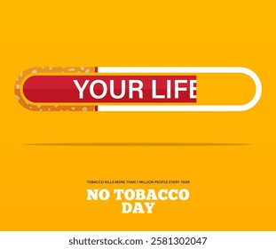 May 31st World No Tobacco Day concept design. No Smoking Day poster. Quit smoking for awareness banner. Stop smoking concept.  Vector Illustration.