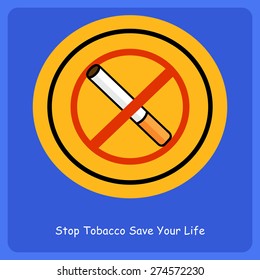 May 31st World No Tobacco Day. No smoking sign in cigarette letters