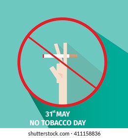 May 31st World no tobacco day  vector illustration. Stop smoking concept. EPS10