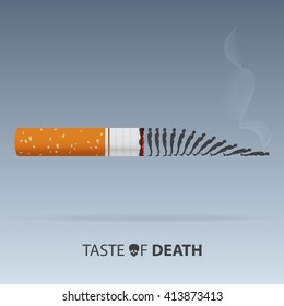 May 31st World No Tobacco Day. No Smoking Day Awareness. Poison of cigarette.  Vector. Illustration.