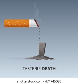 May 31st World No Tobacco Day. No Smoking Day. Poison of cigarette. Vector. Illustration.