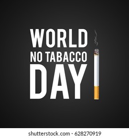 May 31st World No Tobacco Day. No Smoking Day Awareness. Poison of cigarette. Vector. Illustration.