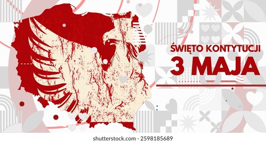 May 3rd Constitution Day - Banner, Vector Illustration