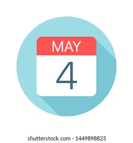 May 4 - Calendar Icon - Vector Illustration