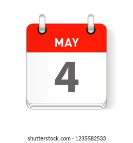 May 4 date visible on a page a day organizer calendar