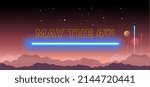 May the 4th celebration - vector background for banner, card, poster