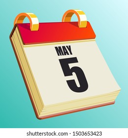 May 5 on Red Calendar