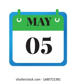 May 5th calendar vector, ready to use for web design.