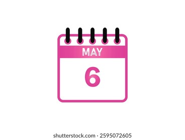 May 6 Calendar Icon – Event Reminder, Planner, Important Date