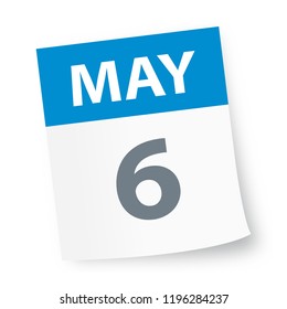 May 6 - Calendar Icon - Vector Illustration